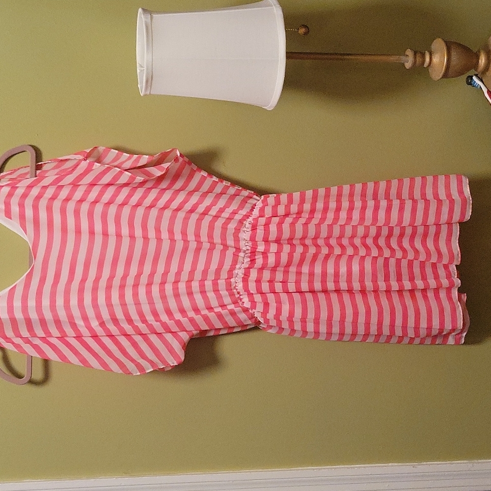 Pink & white striped dress